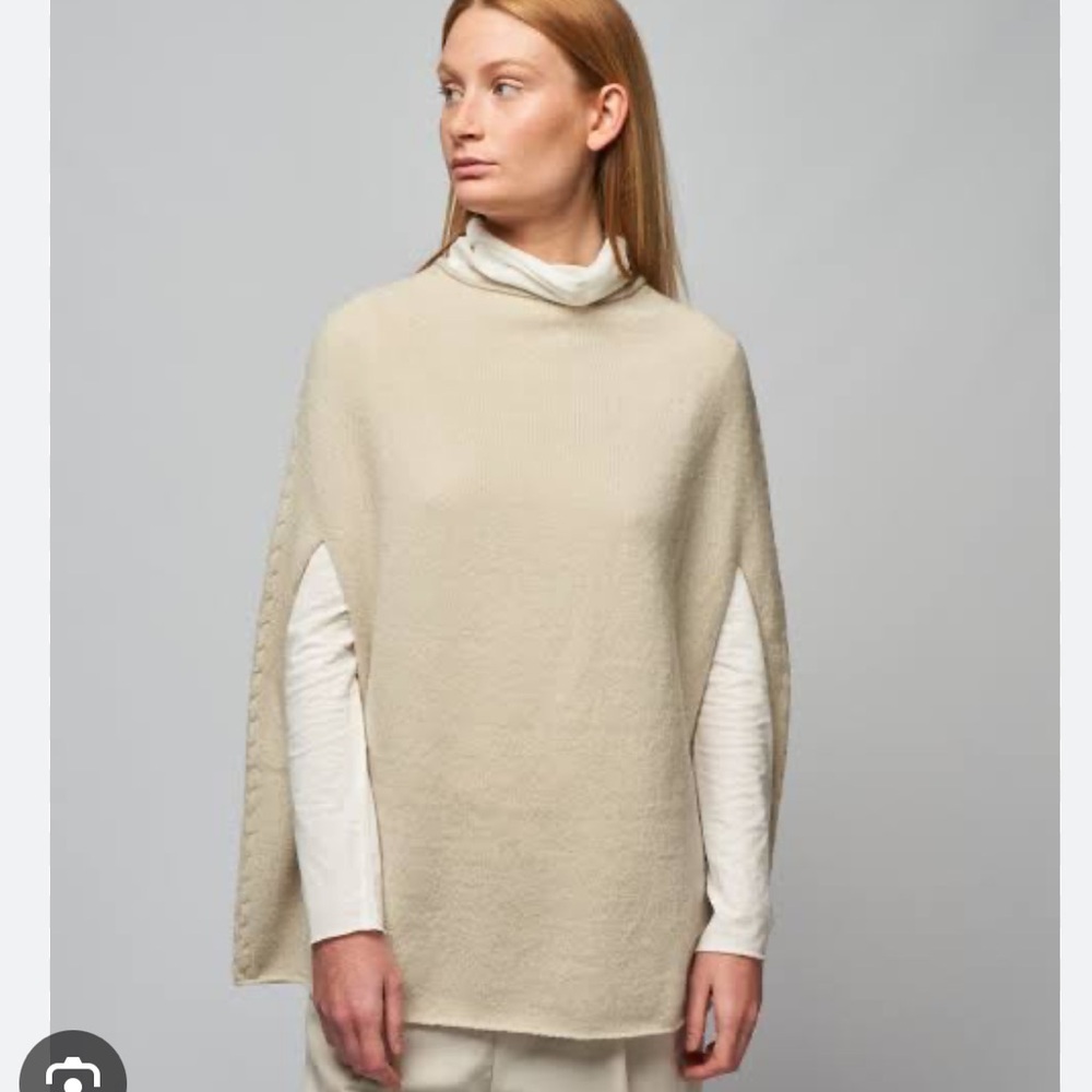 Evam Eva Cream Lightweight Cotton Poncho